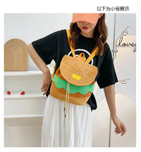Adorable Hamburger Plush Backpack - Cute Cartoon Burger Coin Purse for Kids & Girls - Soft School Bookbag