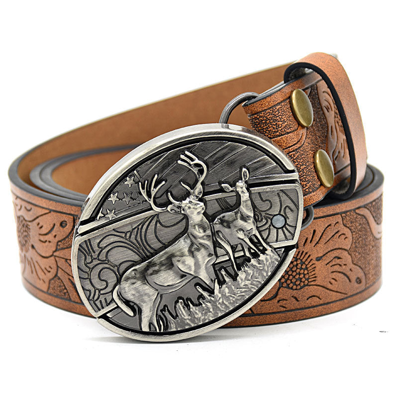 Personality Student Trendy Printing Engraving Smooth Buckle Knife Embossing Belt What Else You Got?