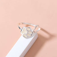 Glow-in-the-Dark Dog Paw Ring – Adjustable Luminous Copper Ring for Pet Lovers