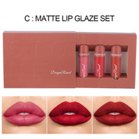 3-Piece Matte Lip Gloss Set – Long-Lasting Non-Stick Mineral Formula