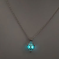 Glow-in-the-Dark Tree of Life Necklace – Luminous Hollow Pendant 45 cm