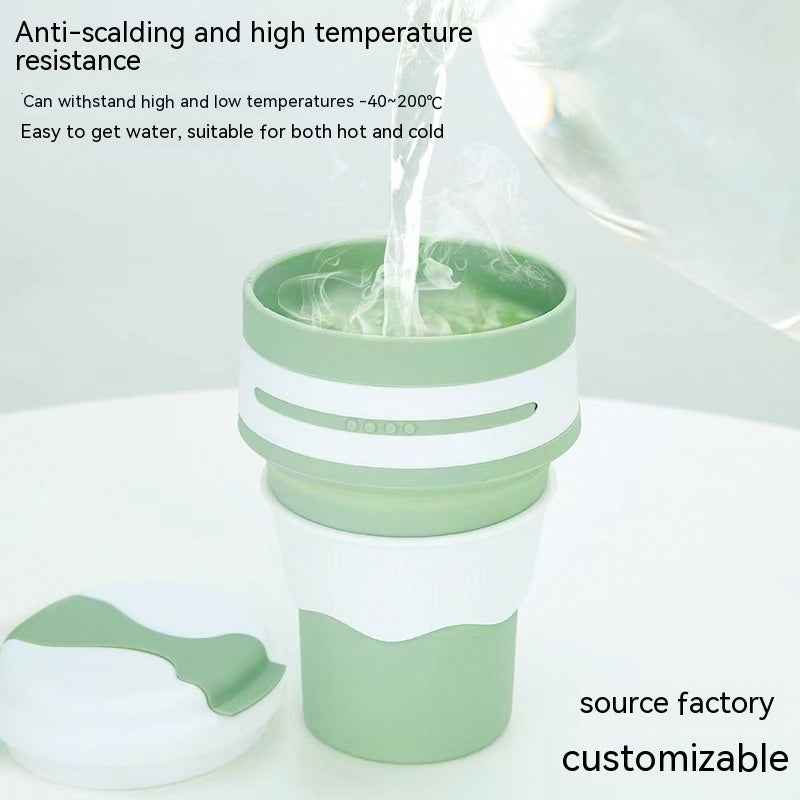 Portable Silicone Folding Cup – Compact, Reusable, Leakproof Travel Cup for Coffee, Water & Juice What Else You Got?