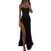 Graceful Split Suspender Evening Gown - Modest & Luxurious Christian Dress for Women