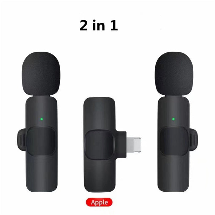 Wireless Lavalier Microphone Portable Audio Video Recording Mini Mic For I Phone Android Long Battery Life Live Broadcast Gaming What Else You Got?