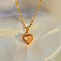 Radiant Heart Jewelry - Gold Clavicle Chain with Colorful Rhinestones - Personalized Valentine's Day Gift for Her