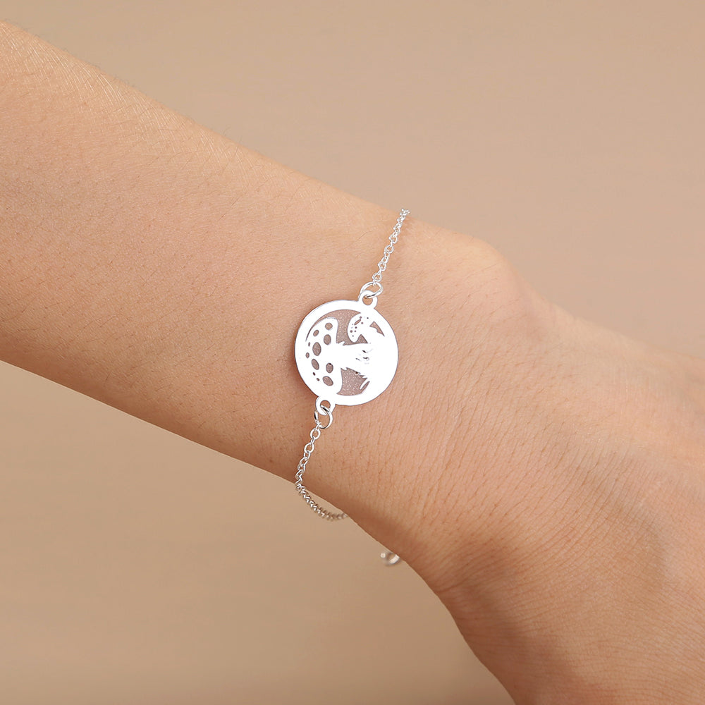Glow-in-the-dark round brass mushroom bracelet What Else You Got?