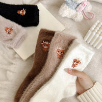 Cozy Fleece-Lined Women's Socks - Warm, Thick & Perfect for Autumn & Winter - One Size Fits Most