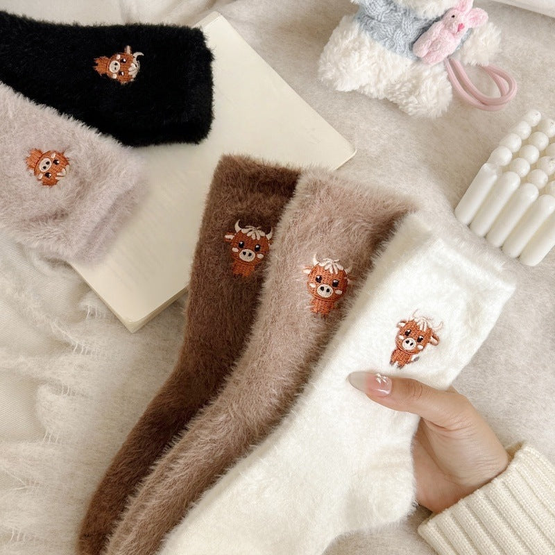 Fleece-lined Thickened Warm Thick Socks Women's Mid-calf Socks Autumn And Winter What Else You Got?