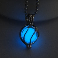 Glow-in-the-Dark Whirlwind Necklace – Luminous Hollow Pendant Jewelry