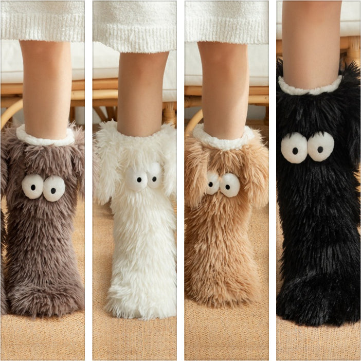 Thickened Plush Snow Socks – Fleece‑Lined Anti‑Slip Winter Warmers for Women (Cute Pet Design) What Else You Got?