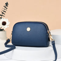 Patchwork Crossbody Bag – Trendy PU Shoulder Purse with Dual Zippers