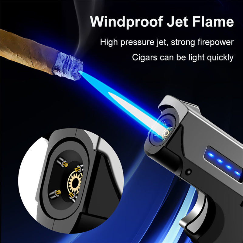 Dual‑Arc Foldable Gun‑Style Lighter – USB Rechargeable & Butane Hybrid Windproof Flame What Else You Got?