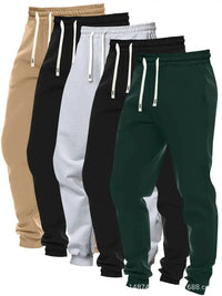 5-Pack Men’s Loose-Fit Solid Jogger Pants – Korean Style Casual Pants for Everyday Comfort