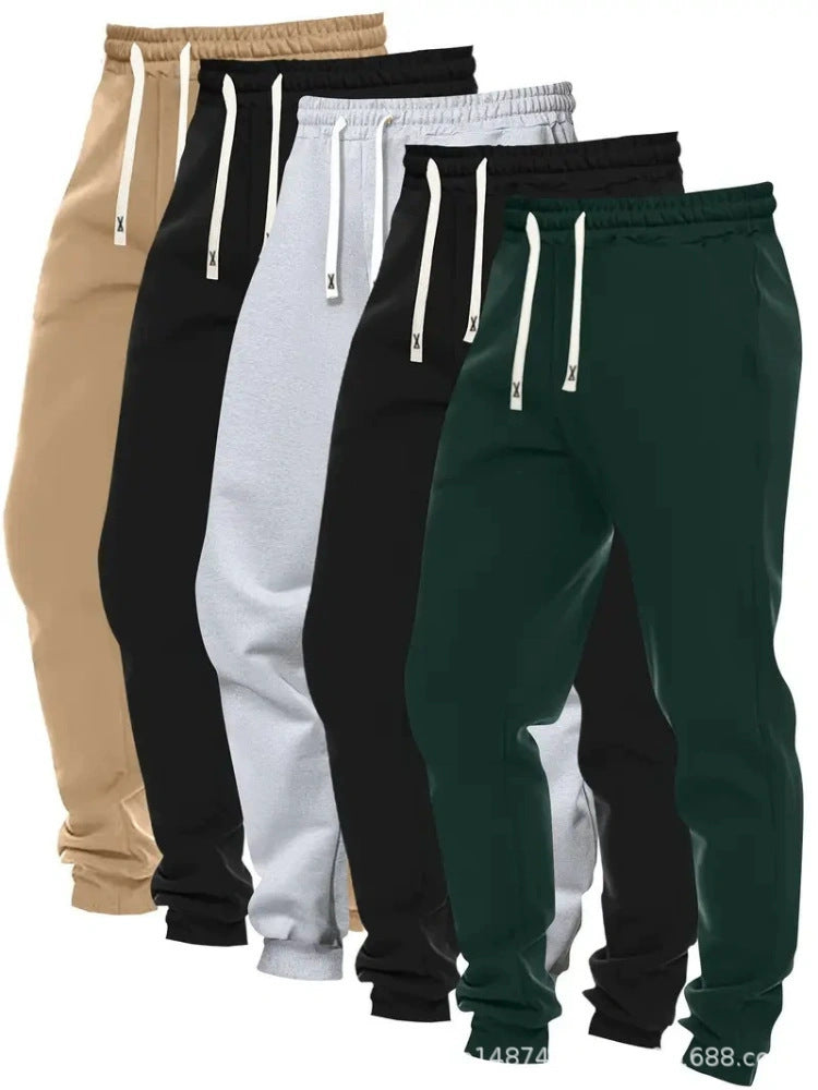 Men’s Solid‑Color Jogger Pants – Pack of Five Loose‑Fit Everyday Straight‑Leg Pants What Else You Got?