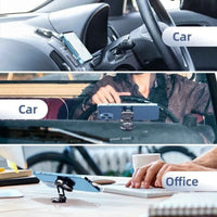 Magnetic Car Phone Mount - 720° Rotating Dashboard Holder, Water-Resistant Stainless Steel