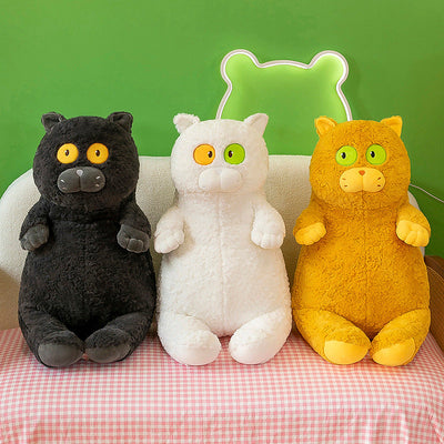 Adorable Kitty Doll Interpupil Cat Plush Throw Pillow - Soft & Cuddly Decor for Home & Gift
