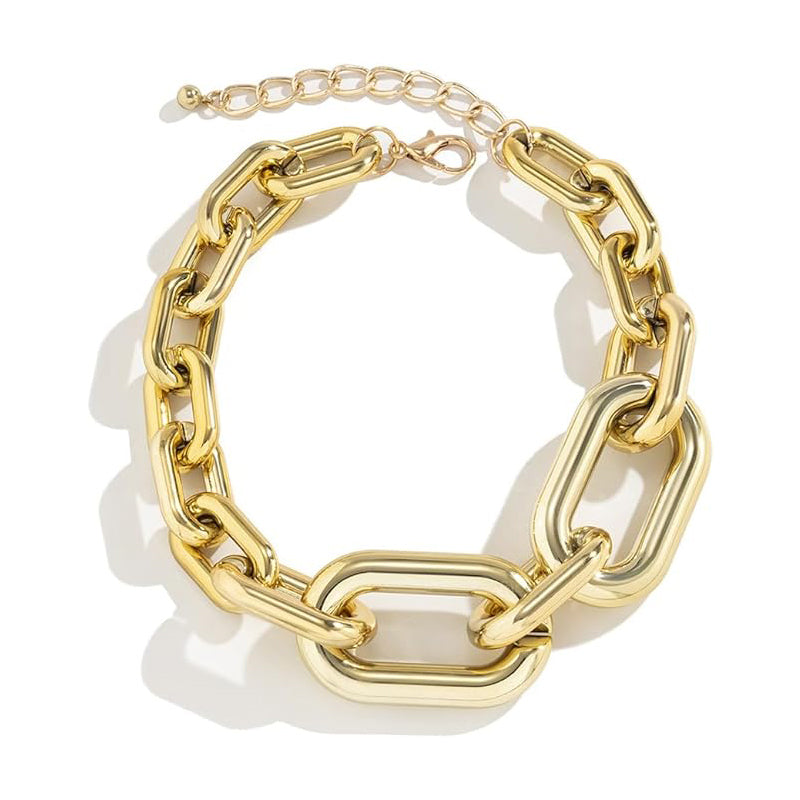 Chunky Gold Chain Necklace for Women | Bold Vintage Link Choker Necklace | 2026 Glamoratti Trend What Else You Got?