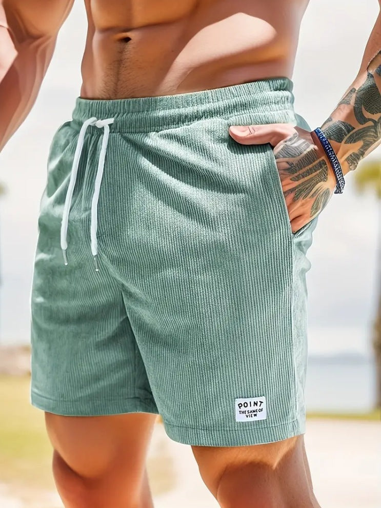 Lace-up Drawstring Shorts Summer Corduroy Sports Short Pants Mens Clothing What Else You Got?