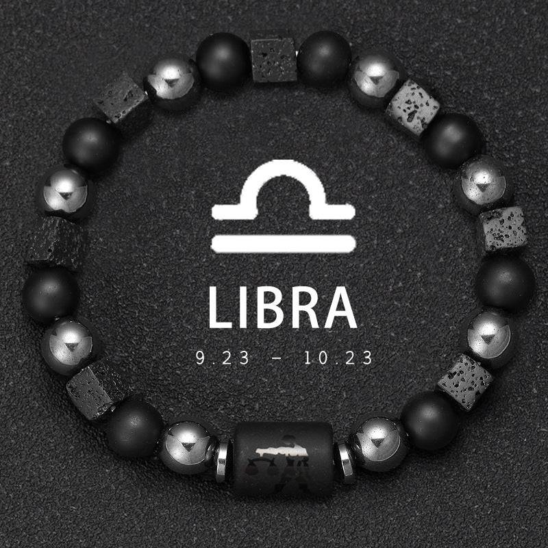 Twelve Zodiac Bracelet Couples Volcanic Stone Handmade Beaded Bracelet Accessory What Else You Got?