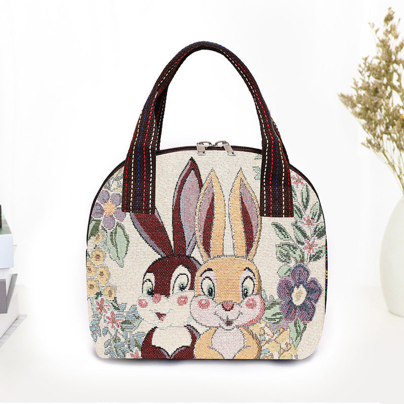 Ethnic‑Style Jacquard Tote – Artistic Shell‑Shape Handbag (Black Elephant) What Else You Got?