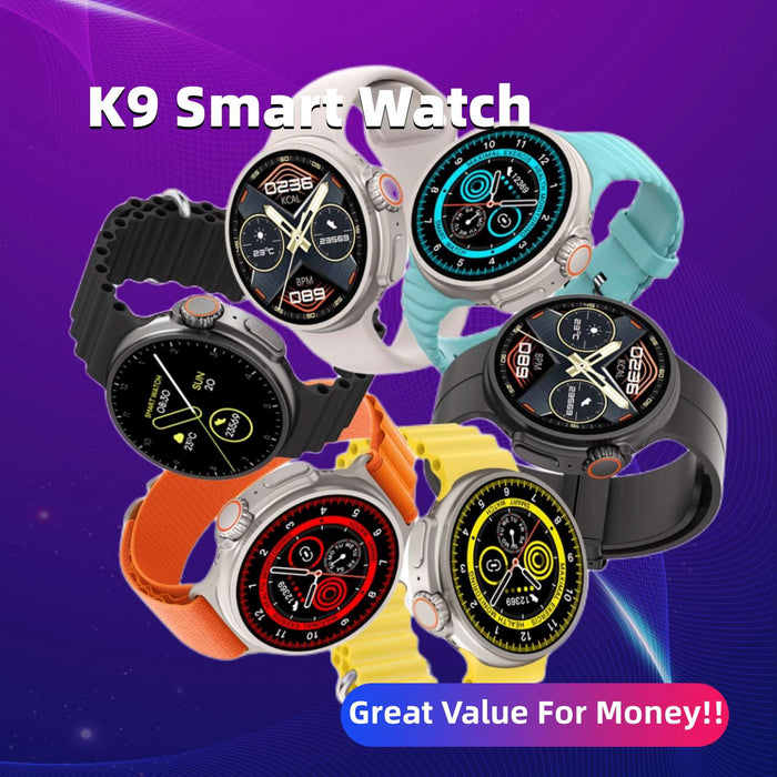 K9 Pro Smart Watch: NFC Payments, Health Tracking & Wireless Charging - 1.39" Round Screen