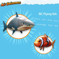 Flying Shark RC Toy - Inflatable Remote Control Airplane for Kids Indoor Party Gifts