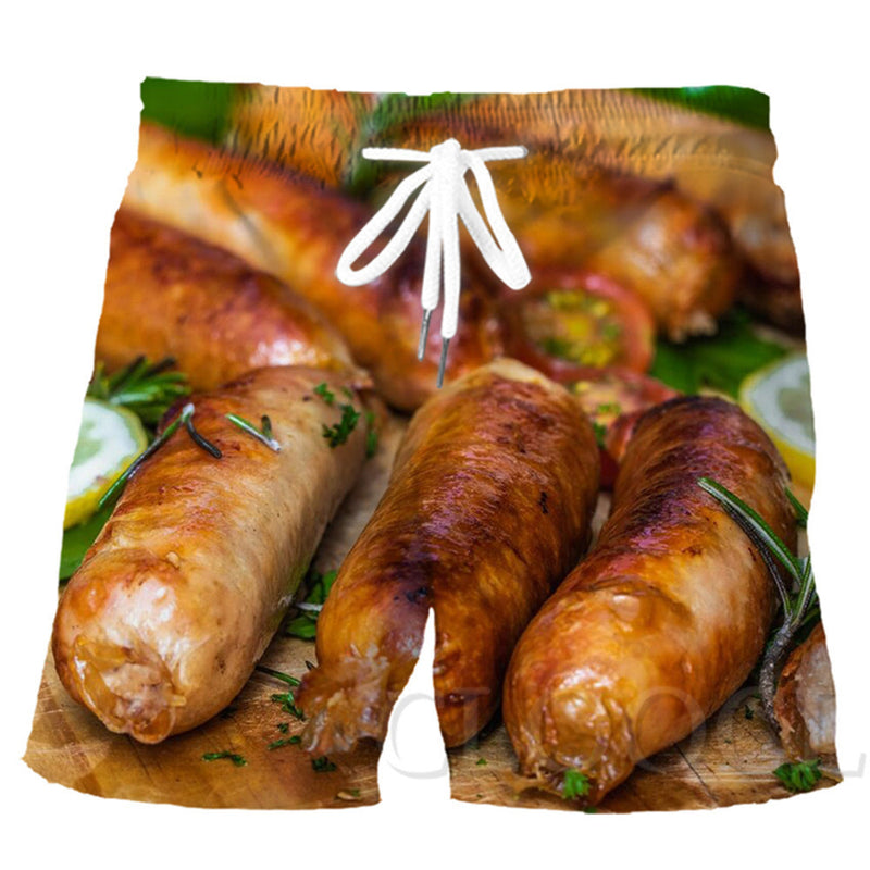 Men's Printed Beach Shorts – Straight-Fit Summer Swim Trunks