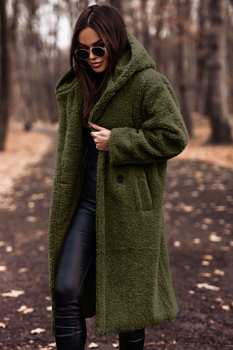 Autumn Winter Fashion Elegant Long Coat Woman Plush Warm Faux Fleece Coat Women Teddy Jacket Female Teddy Coat Outwear Ladies What Else You Got?