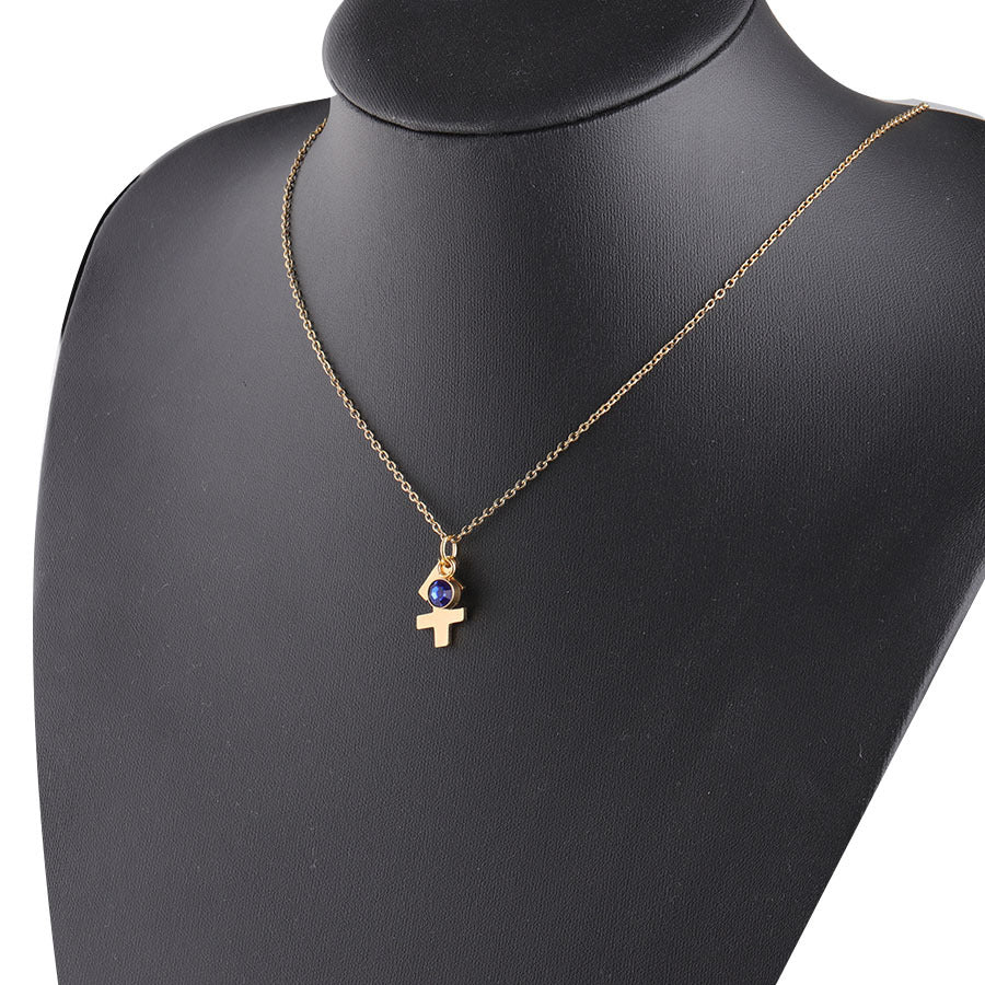 Golden Zodiac Necklace Lucky Birthstone Stainless Steel Jewelry What Else You Got?