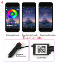 Vibrant Car Fiber Optic Ambient Light - APP Controlled RGB Interior Cool Light with Music Sync