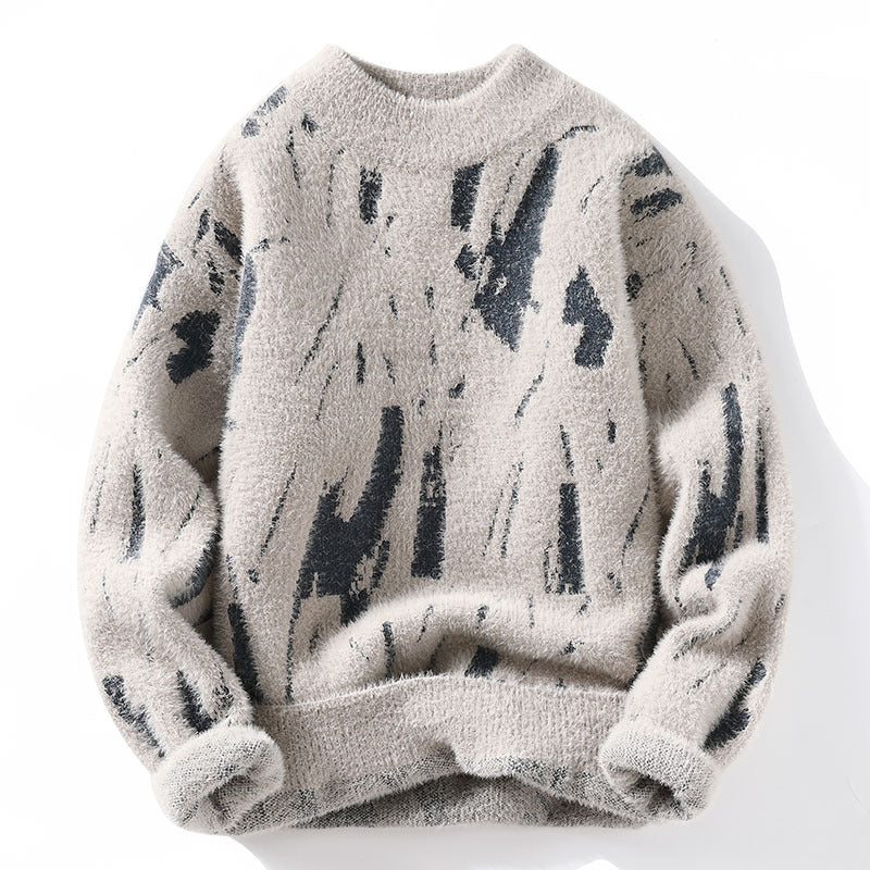 Men’s Winter Fleece‑Lined Thickened Sweater What Else You Got?
