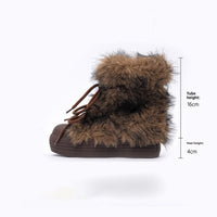 Warm & Stylish Fur-Lined Snow Boots for Women - Thick Sole Winter Footwear