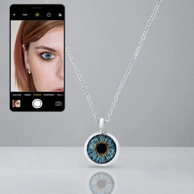 Personalized Iris Eye Photo Necklace – Custom Keepsake Gift for Her, Him or Yourself