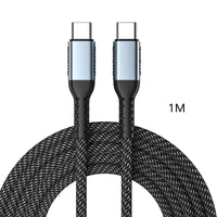 PD Fast Charge 100W Braided USB-C to USB-C Cable - 1m & 2m (10ft) - High-Speed Charging & Data Sync - Durable Nylon Braided - Compatible with iPhone, MacBook, iPad & More