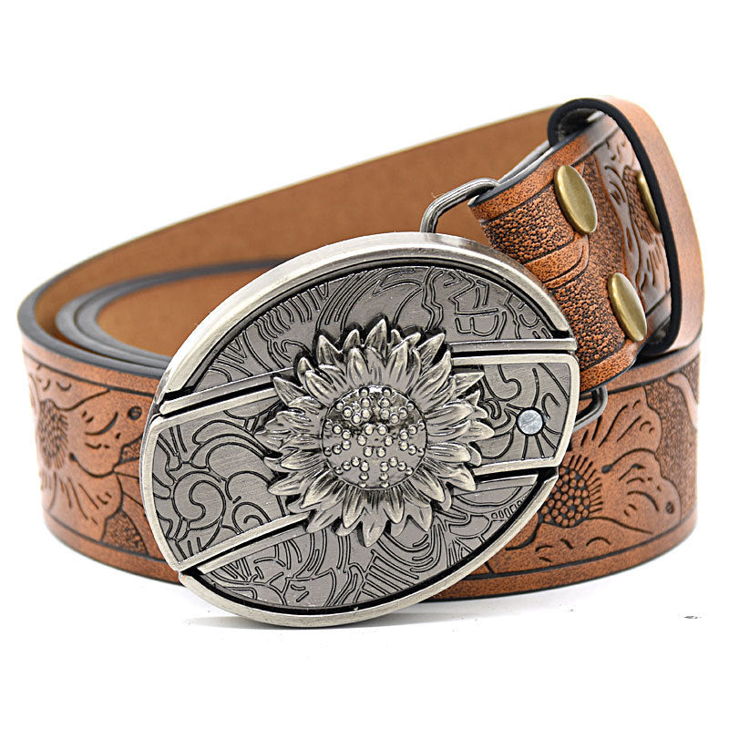 Personality Student Trendy Printing Engraving Smooth Buckle Knife Embossing Belt What Else You Got?