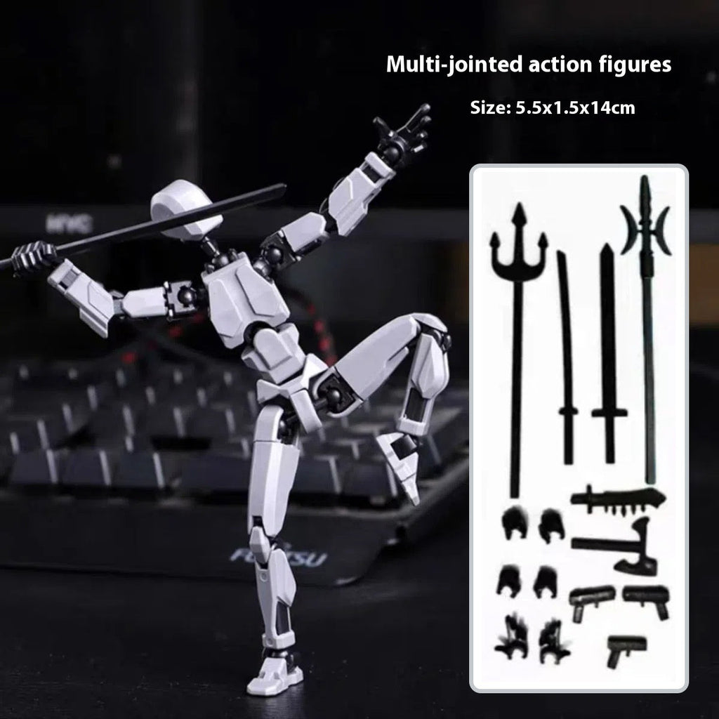 Multi‑Jointed Shapeshift Robot Figure – 3D‑Printed Movable Action Model with Weapons & Accessories What Else You Got?