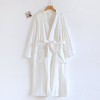 Luxurious 3-Layer Pure Cotton Gauze Bathrobe - 4-Season Comfort for Men