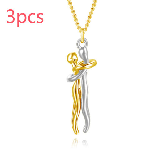 Love Hug Necklace Unisex Men Women Couple Jewelry Simple Temperament Clavicle Chain Valentines Day Lover Gift What Else You Got?