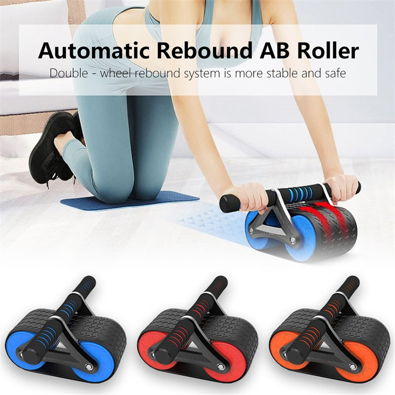 Divine Core Strengthener: Double Wheel Abdominal Exerciser for Men & Women - Automatic Rebound Waist Trainer & Home Gym Fitness Tool