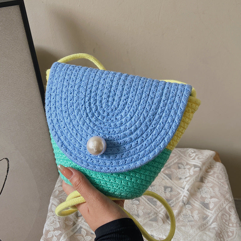 Small Pearl Flip Flap Fashion Straw Bag What Else You Got?