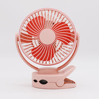 Clip-On Mini USB Rechargeable Fan – Portable 2-Speed Desk & Stroller Fan