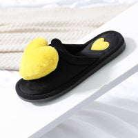 Fluffy Love Heart Slippers – Cozy Cartoon Valentine's Day Home Shoes for Women
