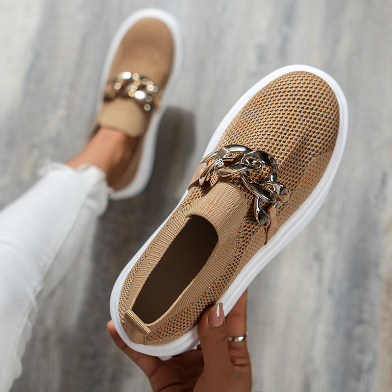 Women's Chain Detail Breathable Mesh Flats 2026 | Trendy Jelly Flat Shoes – Summer Fashion Sizes 5-10 What Else You Got?