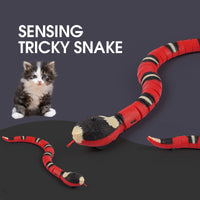 Divine Pet Play: Interactive Smart Snake Toy for Cats & Dogs – USB Rechargeable, Built-in Catnip, Lifelike Motion & Sound – Perfect for Pet Enrichment & Fun (Black)