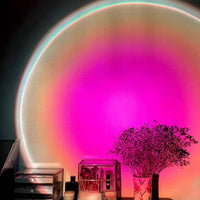 Rainbow Sunset Projection Lamp – Dreamy Night Light & Room Decor with Sunset & Rainbow Effects