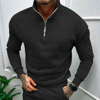 Heavenly Comfort Men's Zip-Up Sweatshirt: Warm Fleece-Lined Long Sleeve Top for Fall & Winter