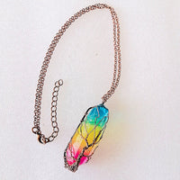 Tree of Life Crystal Pillar Pendant Necklace - Faith-Inspired Jewelry for Women & Men