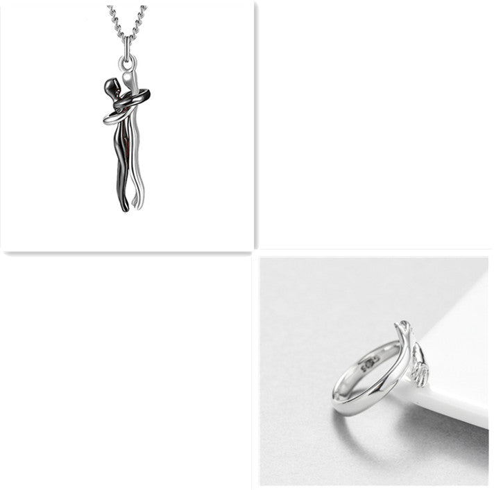 Love Hug Necklace Unisex Men Women Couple Jewelry Simple Temperament Clavicle Chain Valentines Day Lover Gift What Else You Got?