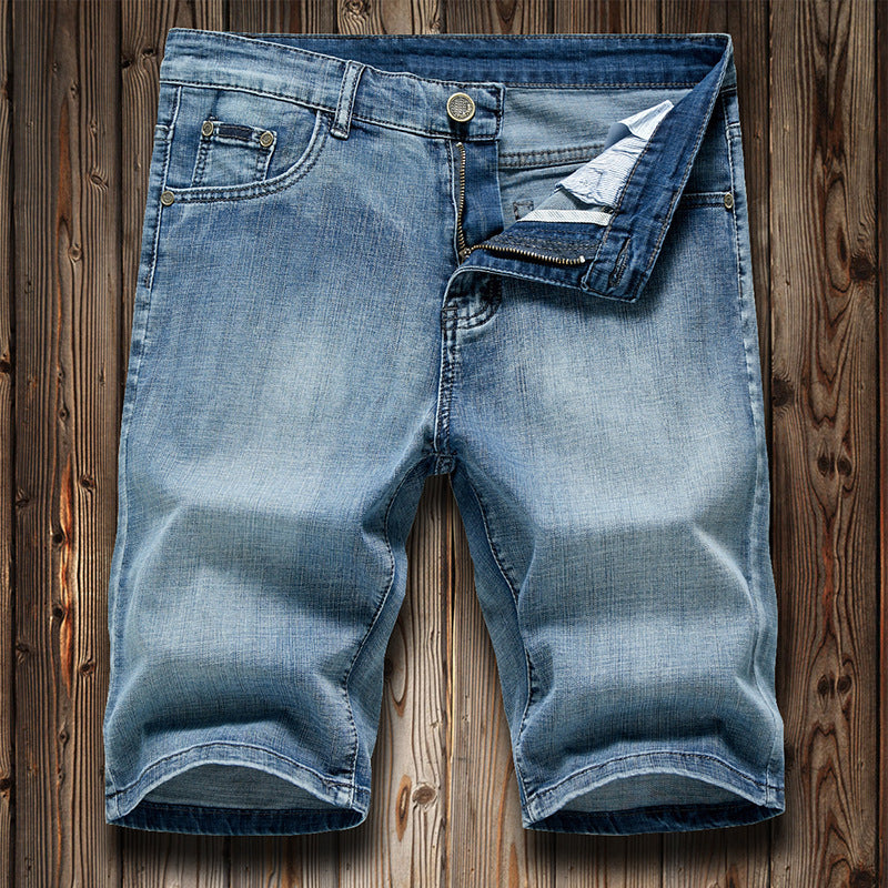 Men's Stretch Denim Capri Shorts