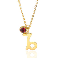 Zodiac Constellation Necklace – Birthstone Pendant Jewelry for Men & Women – 12 Zodiac Signs